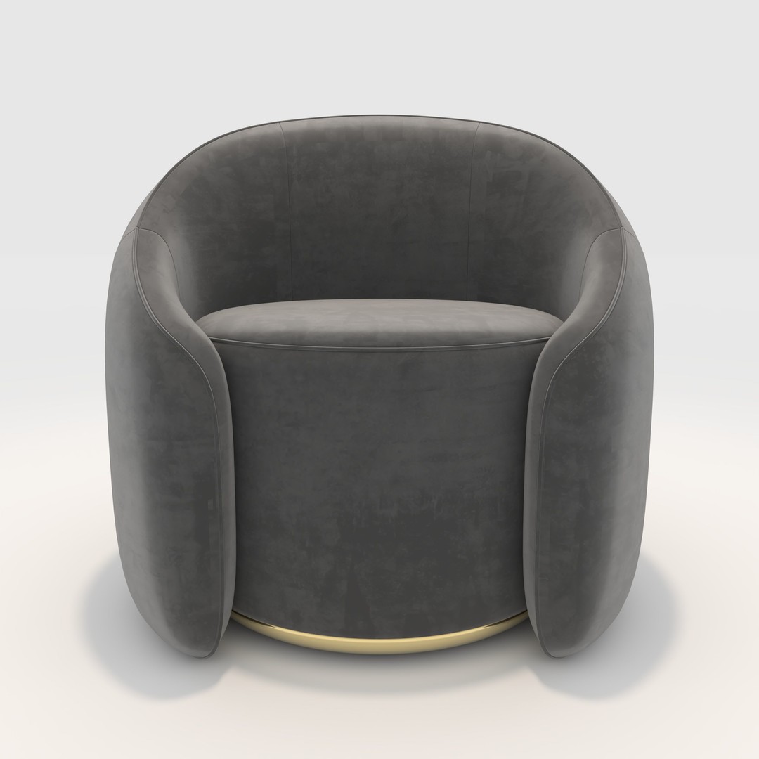 Armchair 29 3D Model – PBR Furniture Asset for Interior Design - View 12