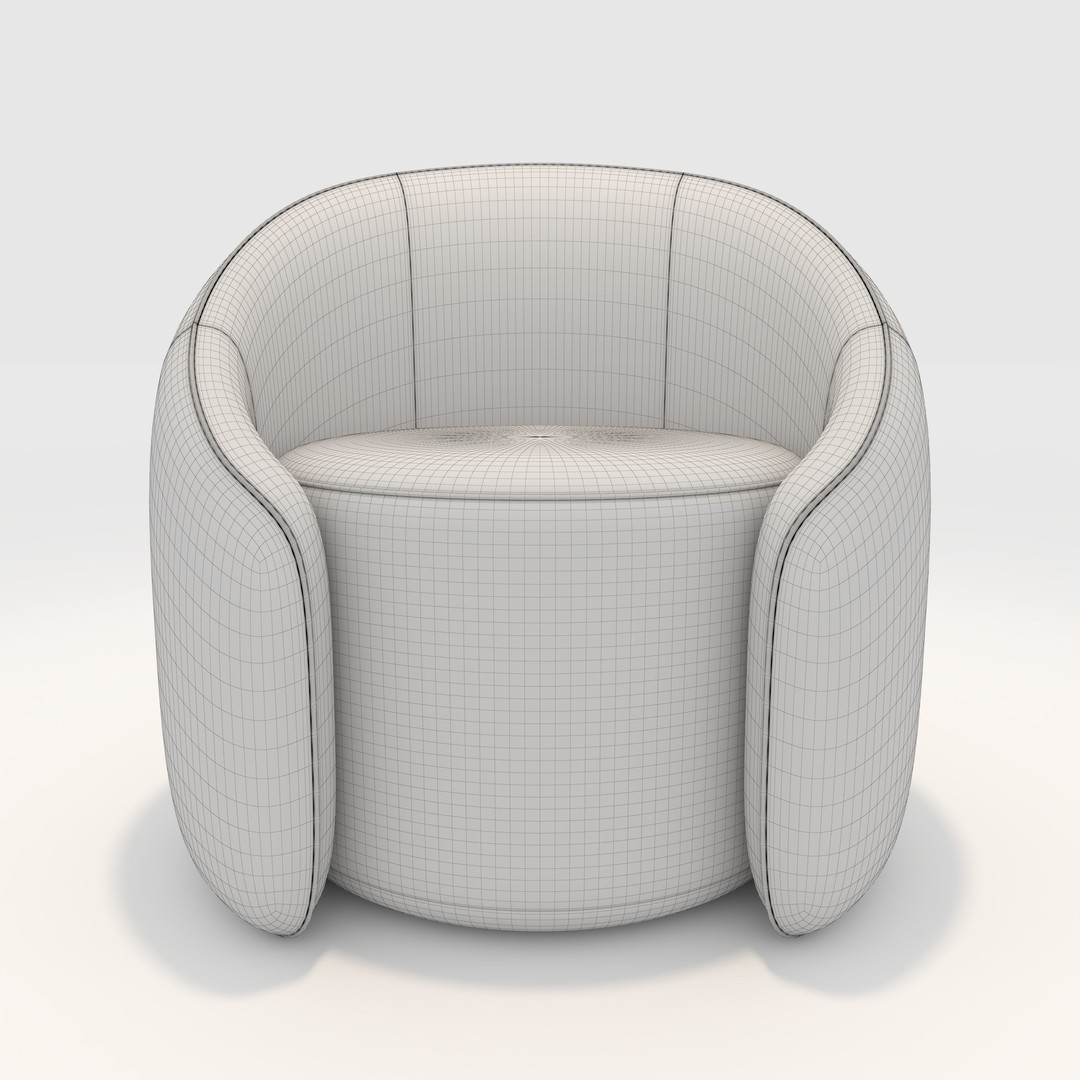 Armchair 29 3D Model – PBR Furniture Asset for Interior Design - View 13