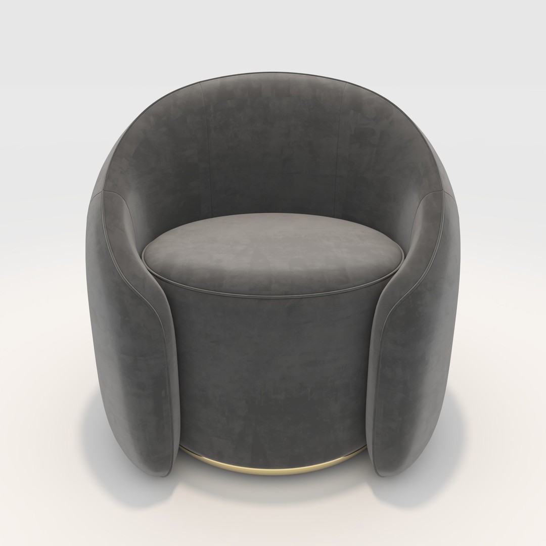 Armchair 29 3D Model – PBR Furniture Asset for Interior Design - View 4