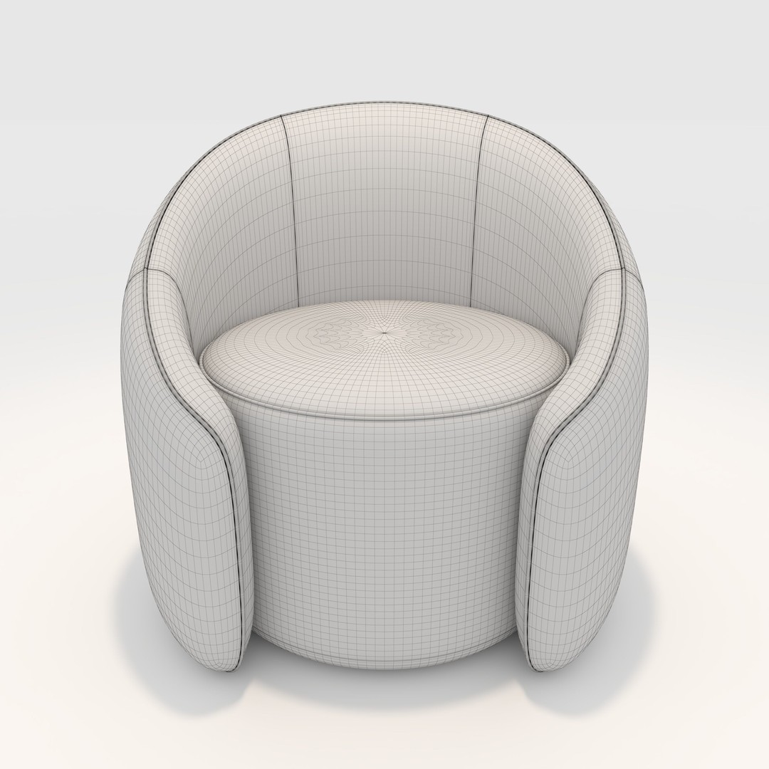 Armchair 29 3D Model – PBR Furniture Asset for Interior Design - View 5