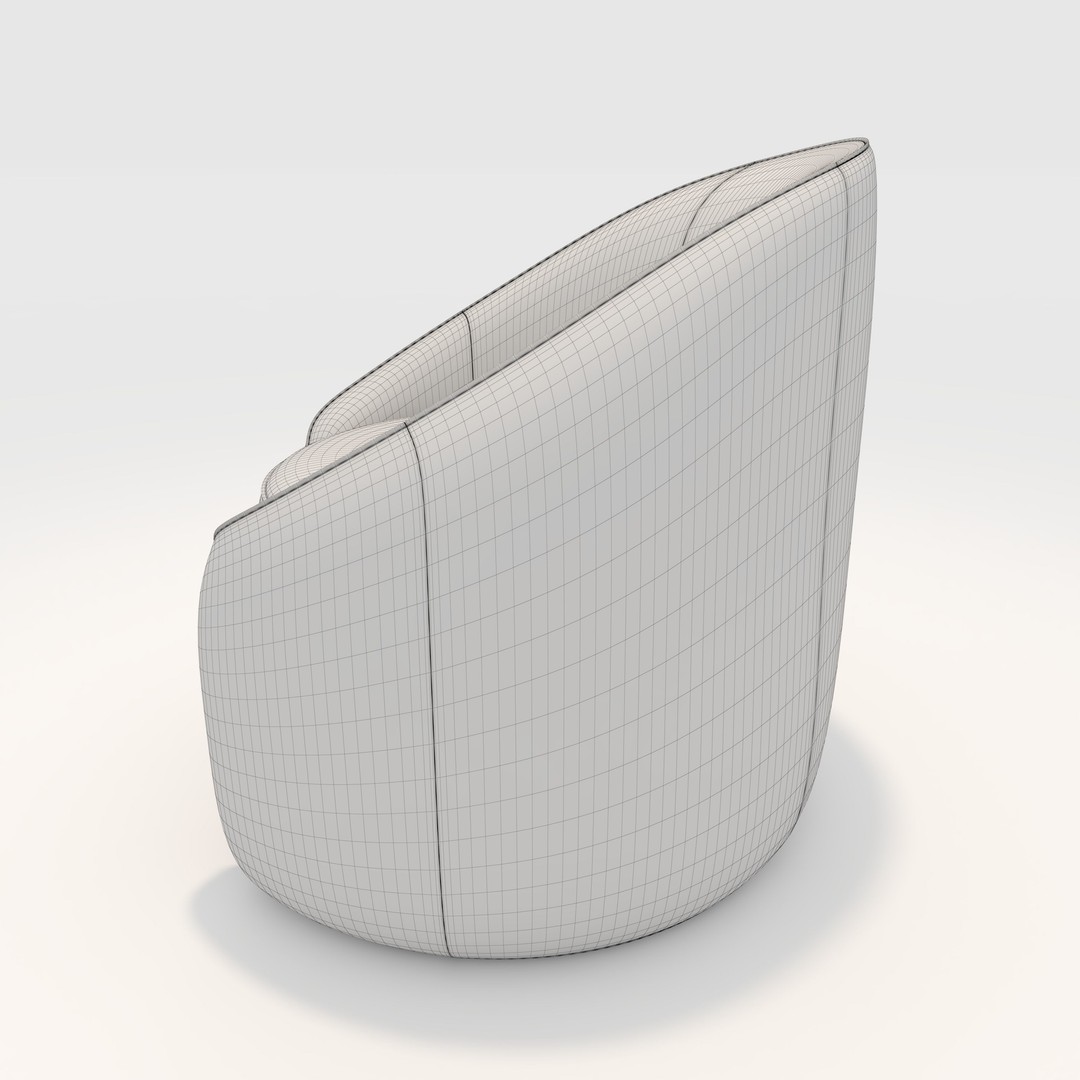 Armchair 29 3D Model – PBR Furniture Asset for Interior Design - View 7