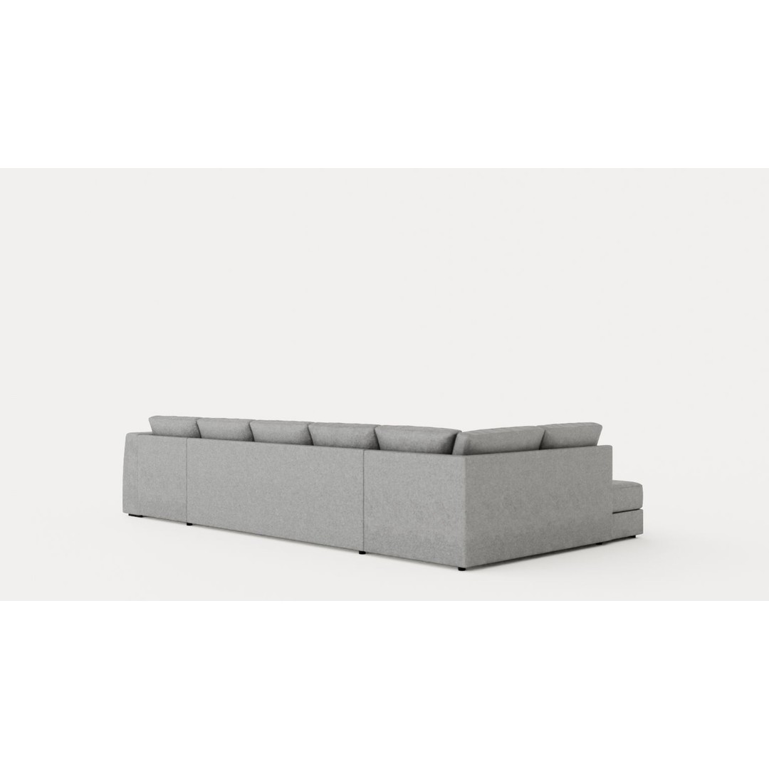 Optus U Sofa 3D Model – Low Poly Modern Furniture, FBX/OBJ - View 5