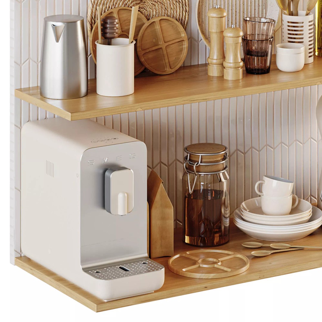 Kitchen Accessories 3D Model – Detailed Utensils for Interior Design, FBX, OBJ - View 14