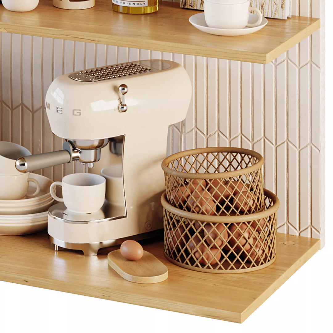 Kitchen Accessories 3D Model – Detailed Utensils for Interior Design, FBX, OBJ - View 15