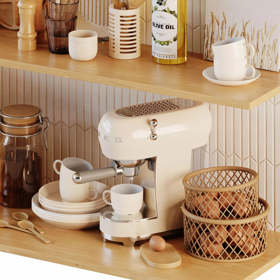 Kitchen Accessories 3D Model – Detailed Utensils for Interior Design, FBX, OBJ - View 7