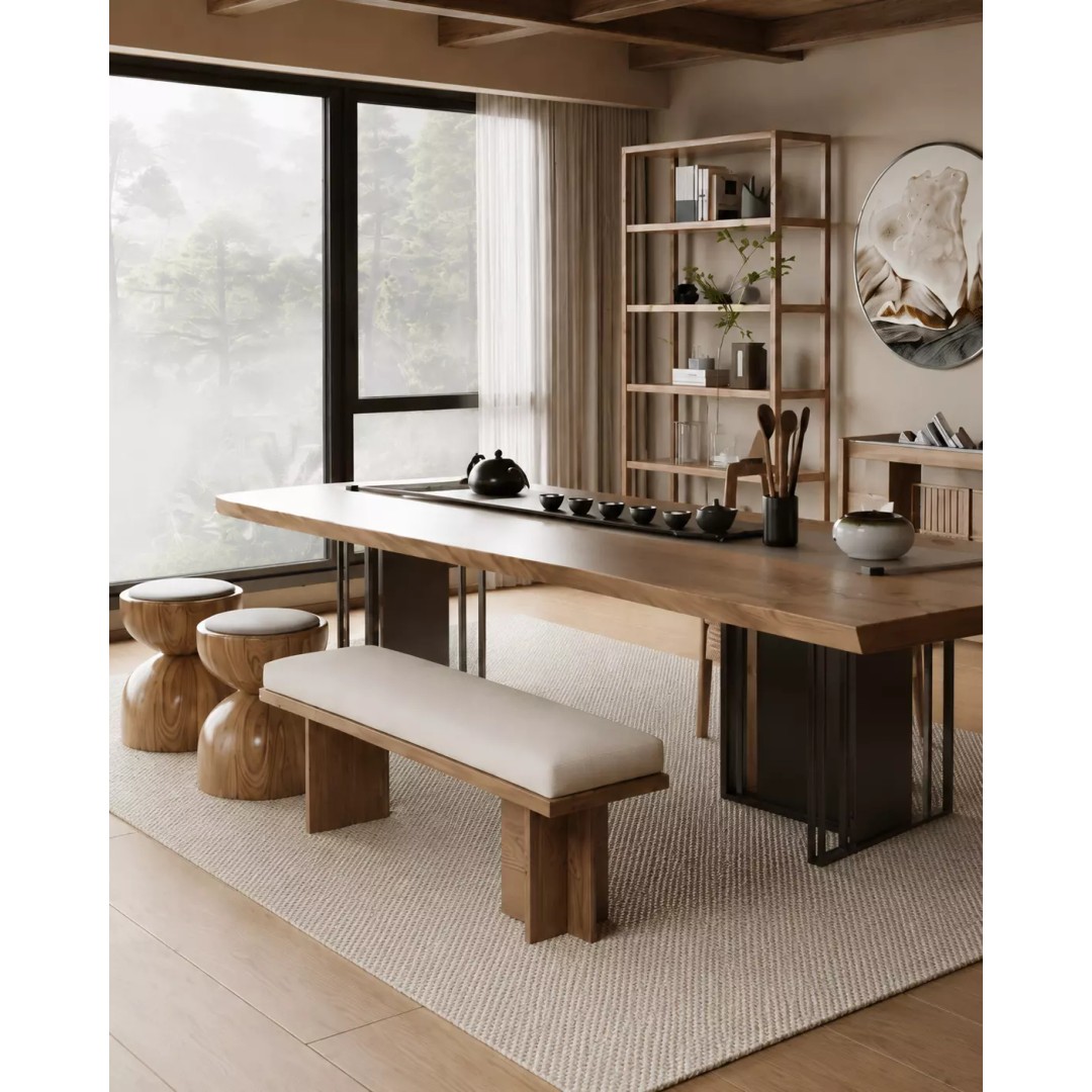 Modern Rustic Dining Room 3D Model – Contemporary Interior, FBX, OBJ - View 3