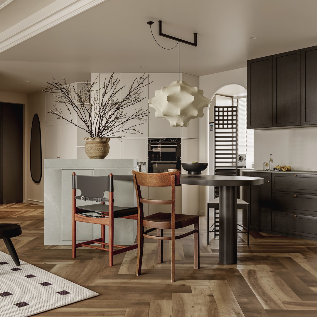 Apartment Interior Scene 3D Model – Textured Living Room, Corona Renderer - View 8