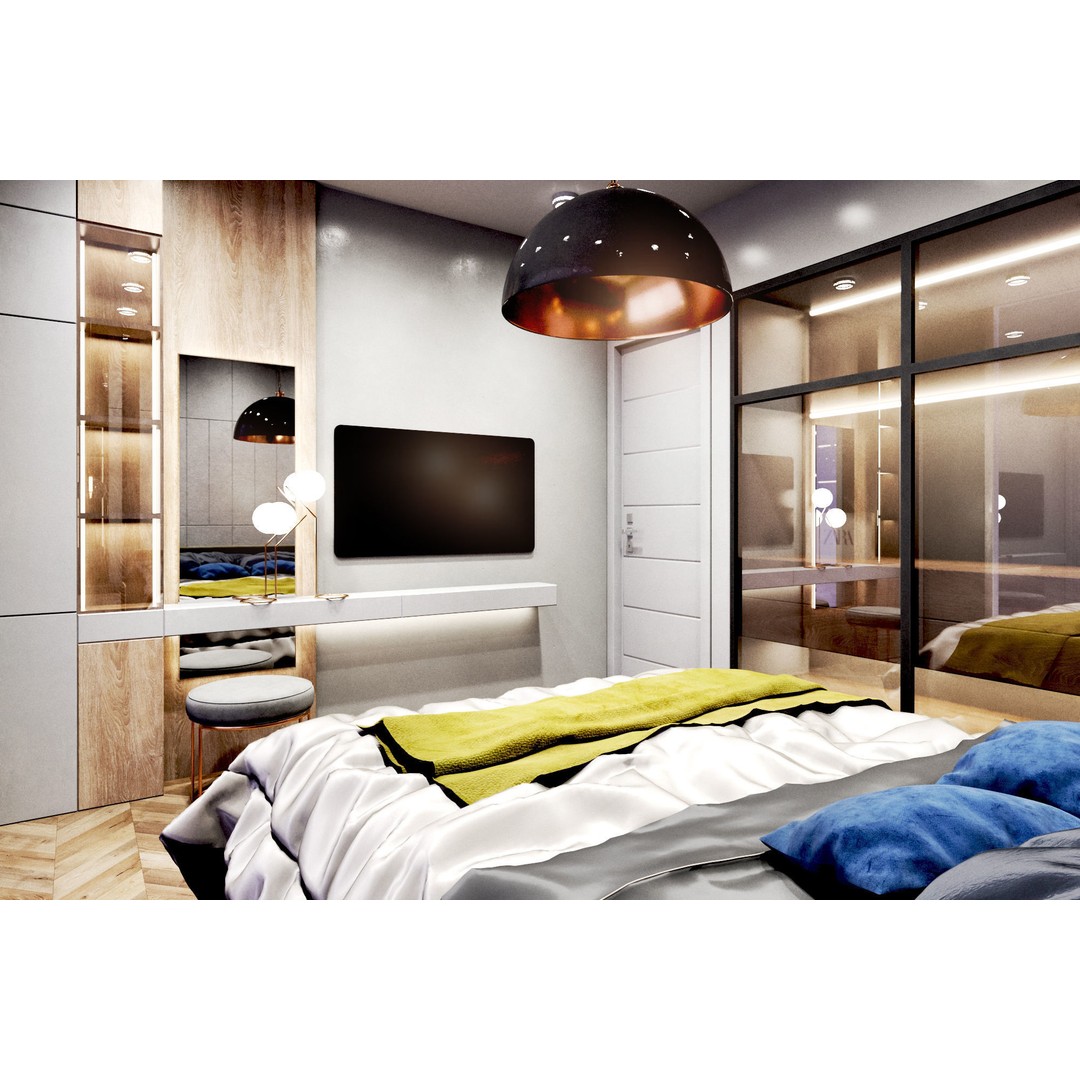 Apartment Interior Design 3D Model – Low Poly Game Asset, OBJ, FBX - View 15