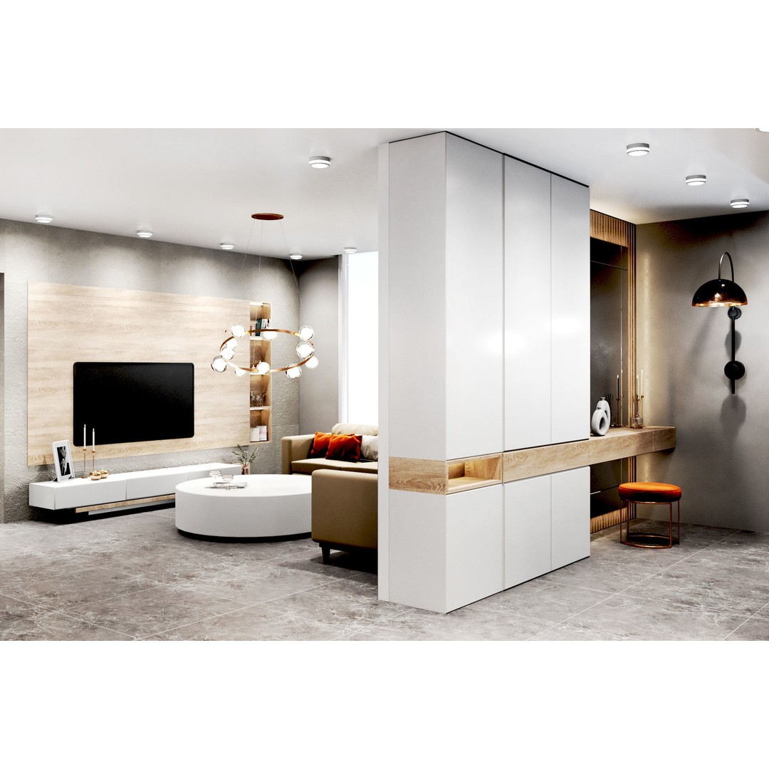 Apartment Interior Design 3D Model – Low Poly Game Asset, OBJ, FBX - View 4