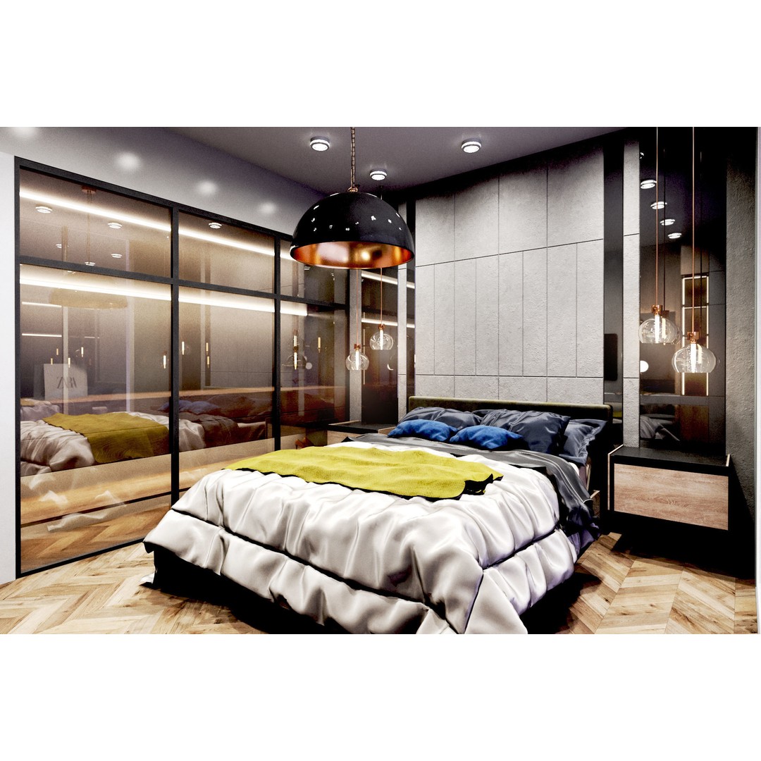 Apartment Interior Design 3D Model – Low Poly Game Asset, OBJ, FBX - View 5