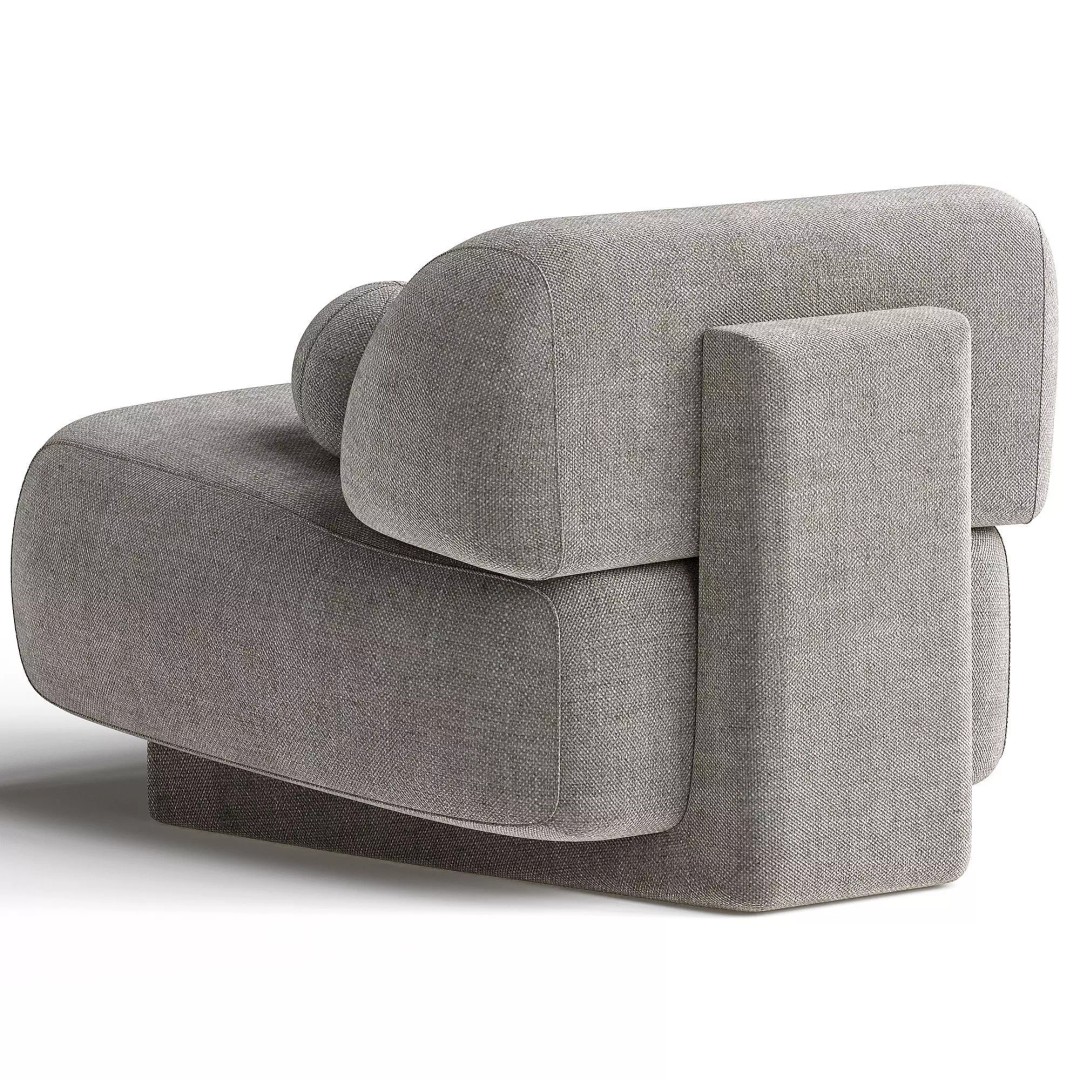 GOGAN Armchair 3D Model – Modern Furniture Design, FBX & OBJ - View 6