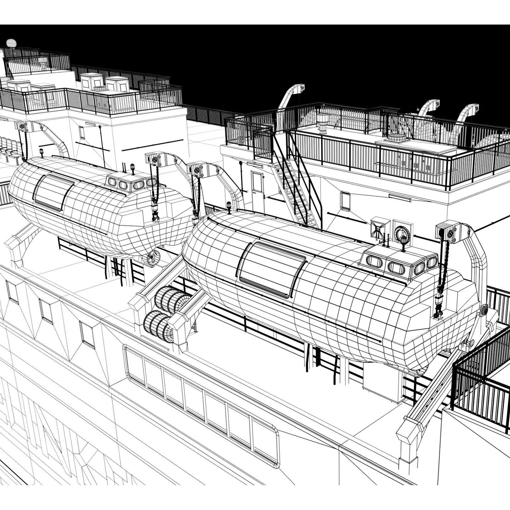 Ferry Ship - Game-Ready 3D Model