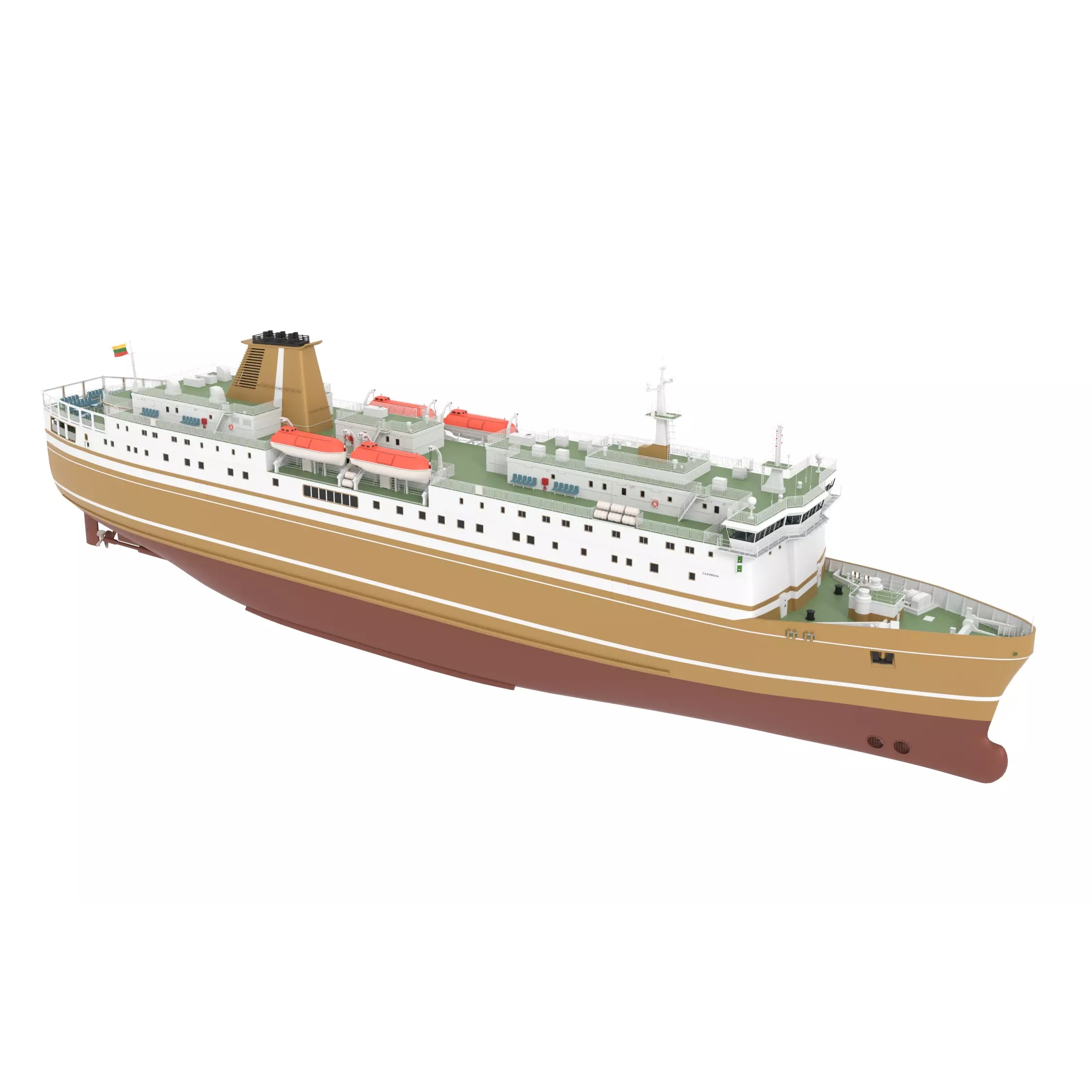 Ferry Ship - Game-Ready 3D Model - View 11