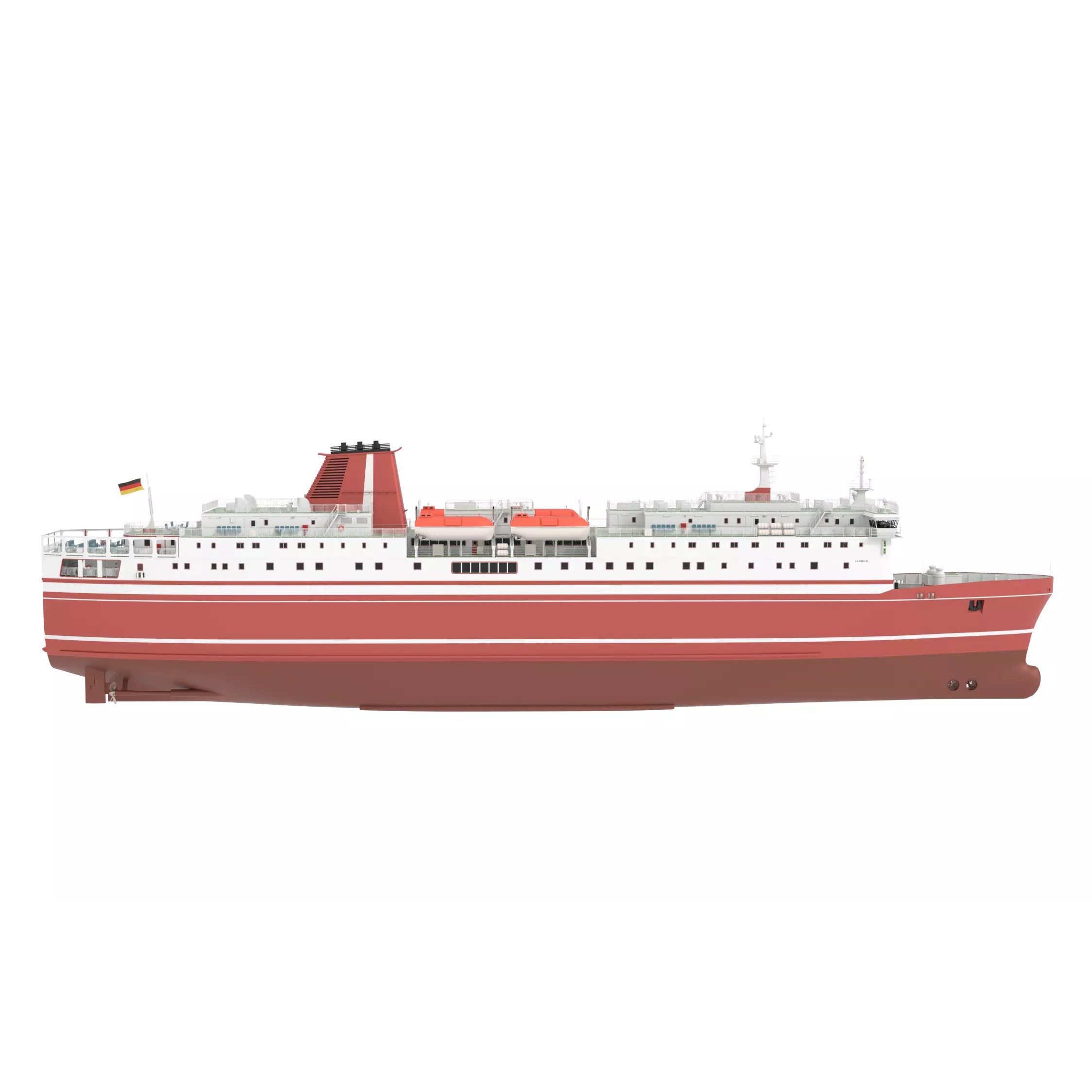 Ferry Ship - Game-Ready 3D Model - View 12