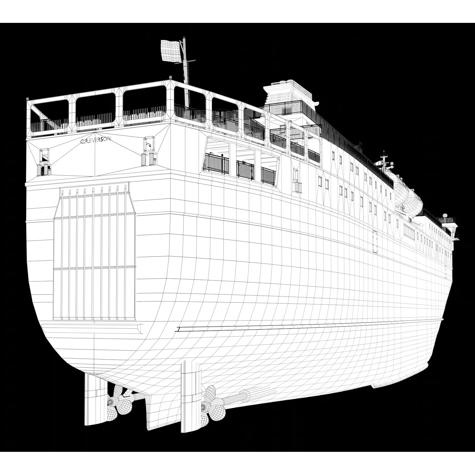 Ferry Ship - Game-Ready 3D Model - View 16