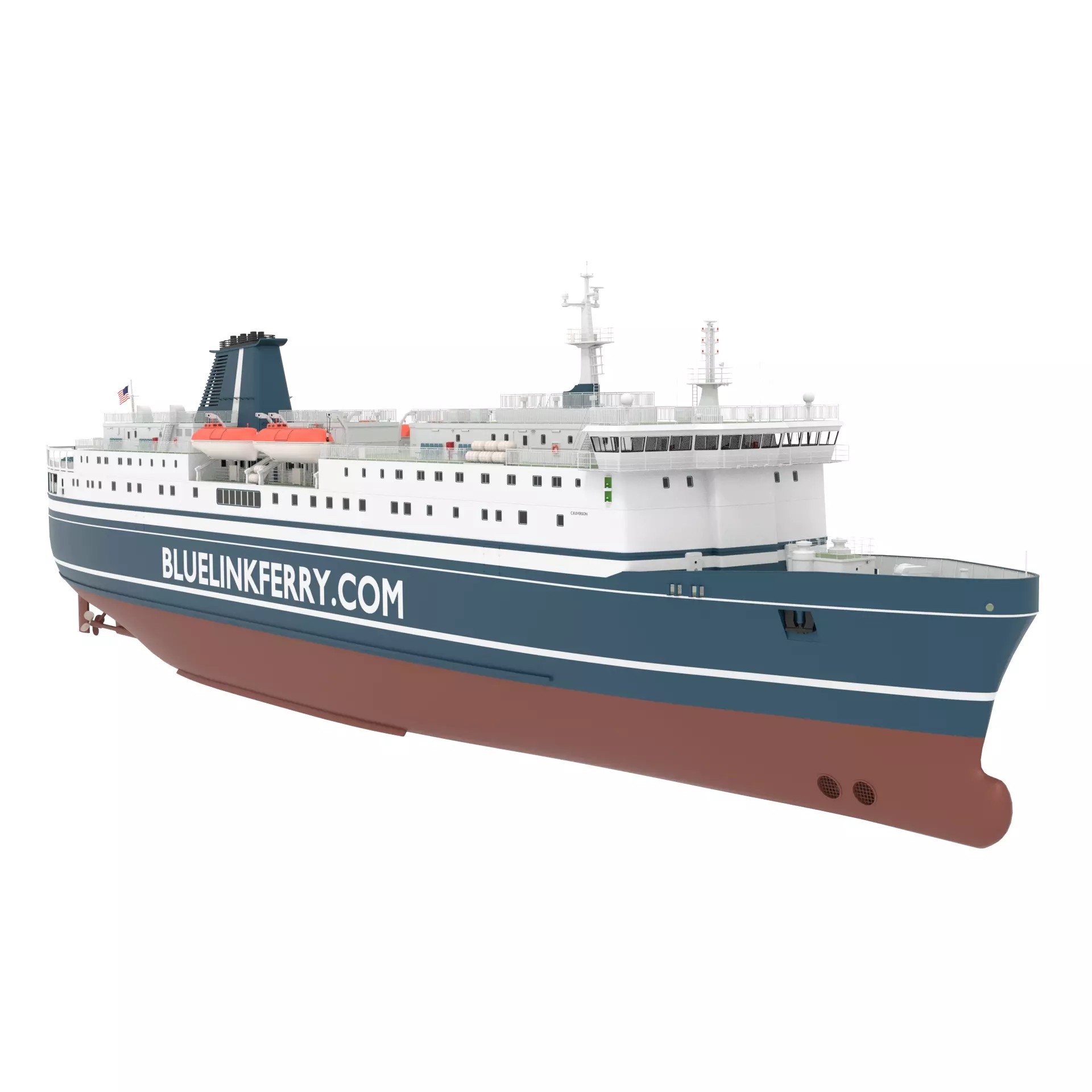 Ferry Ship - Game-Ready 3D Model - View 4