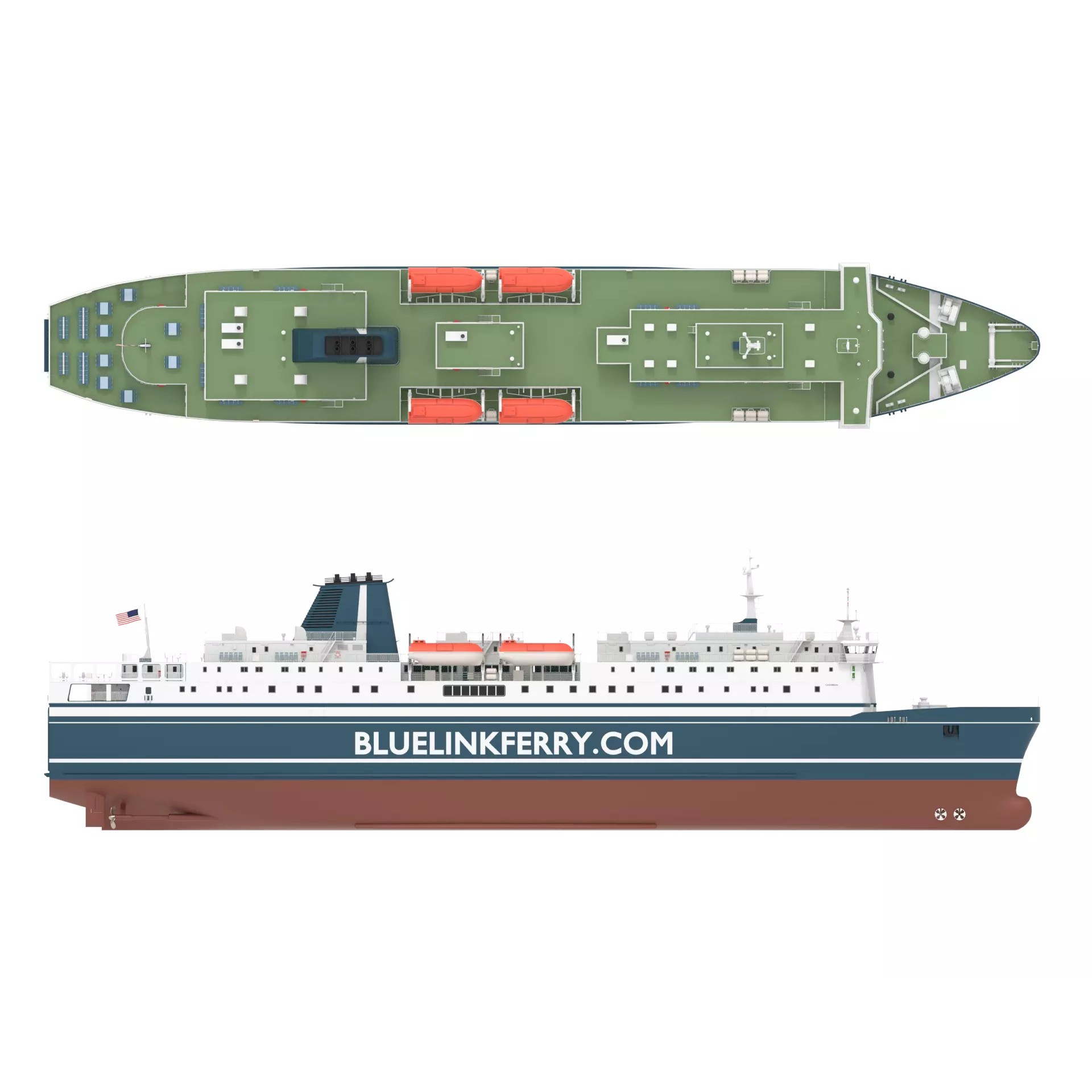 Ferry Ship - Game-Ready 3D Model - View 7