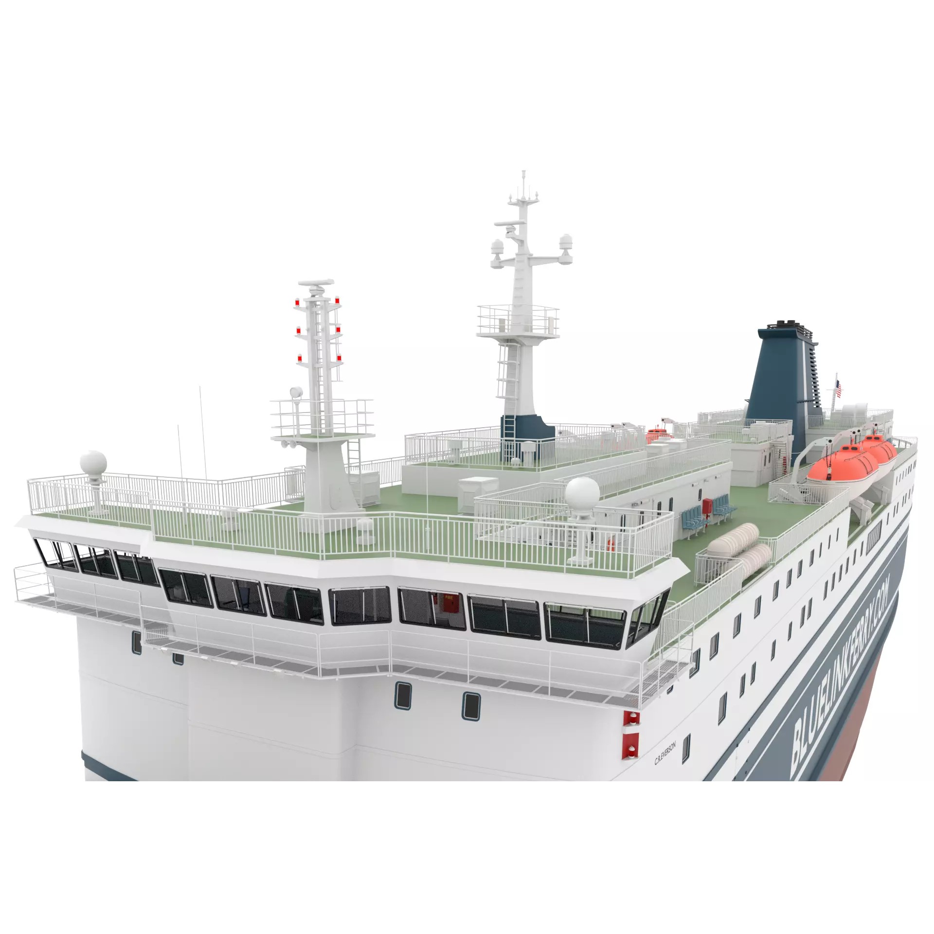 Ferry Ship - Game-Ready 3D Model - View 8