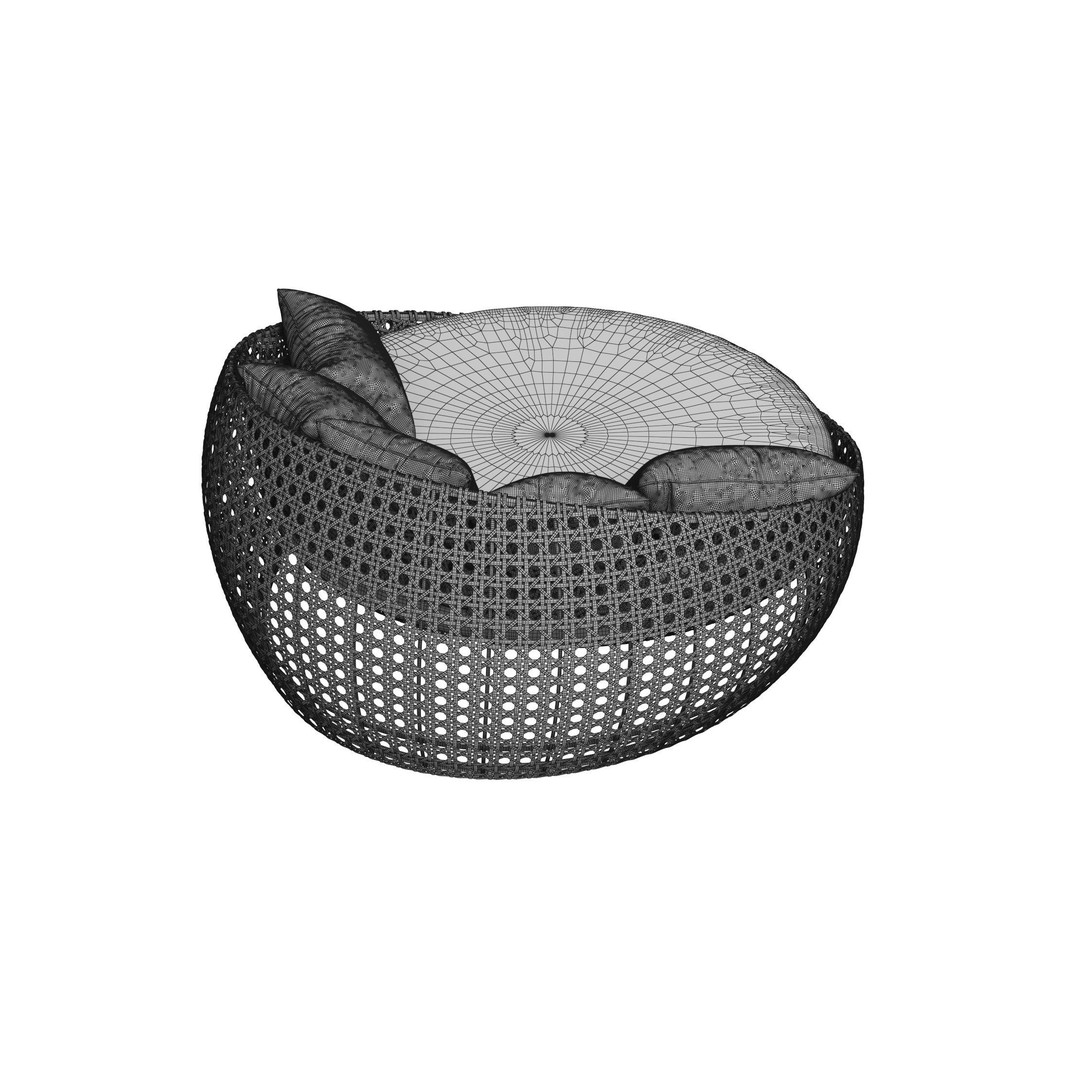 Restoration Hardware St Martin Daybed 3D Model – High Poly Outdoor Furniture, FBX & OBJ