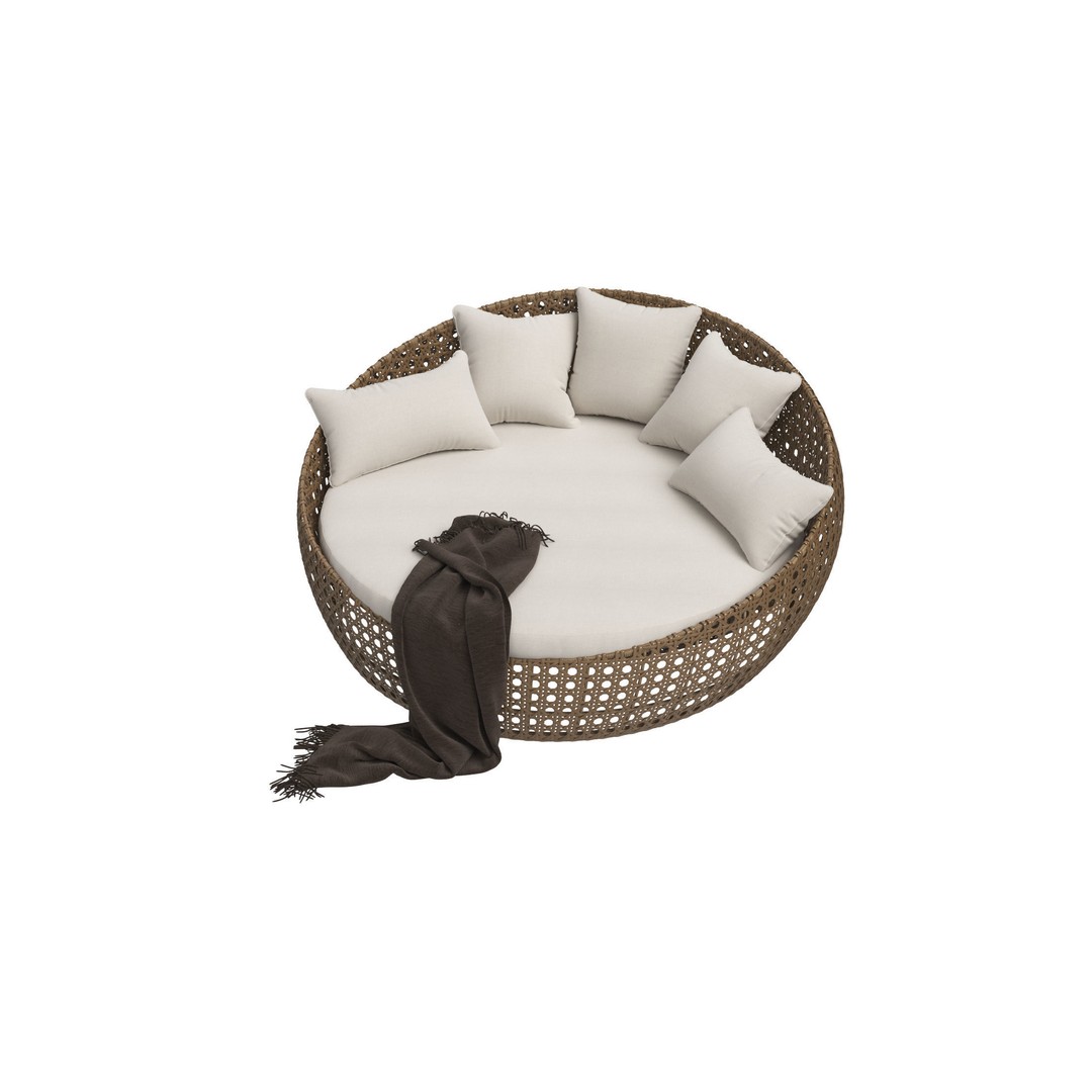 Restoration Hardware St Martin Daybed 3D Model – High Poly Outdoor Furniture, FBX & OBJ - View 6