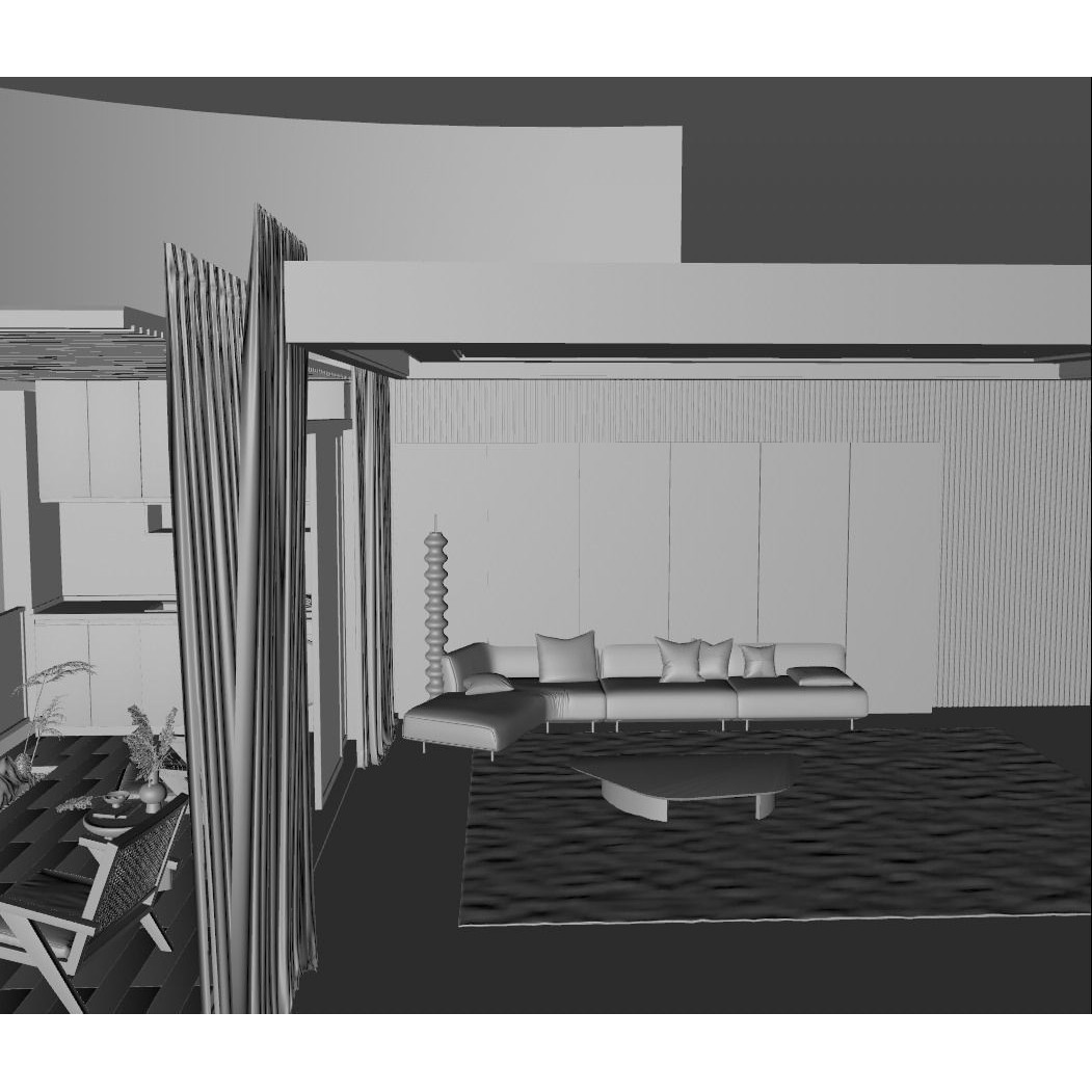 Modern Interior Scene 3D Model – Realistic Room Design, C4D, FBX, OBJ - View 13