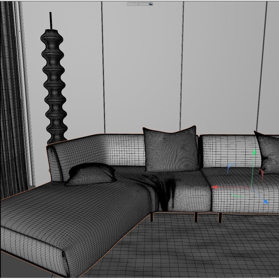 Modern Interior Scene 3D Model – Realistic Room Design, C4D, FBX, OBJ - View 14