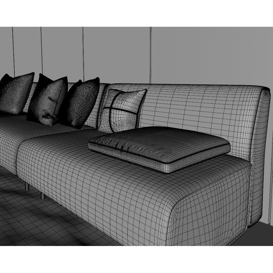 Modern Interior Scene 3D Model – Realistic Room Design, C4D, FBX, OBJ - View 15