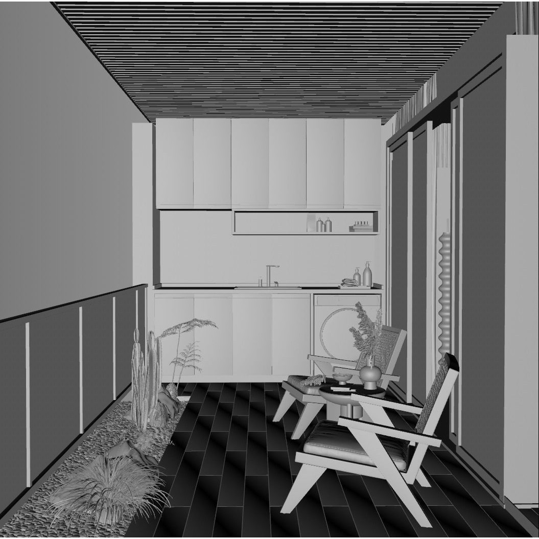 Modern Interior Scene 3D Model – Realistic Room Design, C4D, FBX, OBJ - View 4