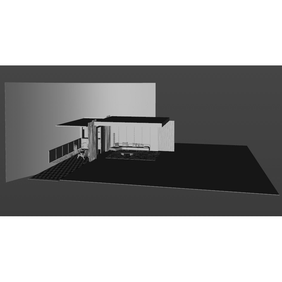 Modern Interior Scene 3D Model – Realistic Room Design, C4D, FBX, OBJ - View 6