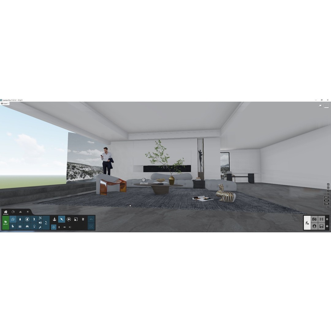 Box House 3D Model – Contemporary Lumion Scene, Lumion 11.5+ - View 8