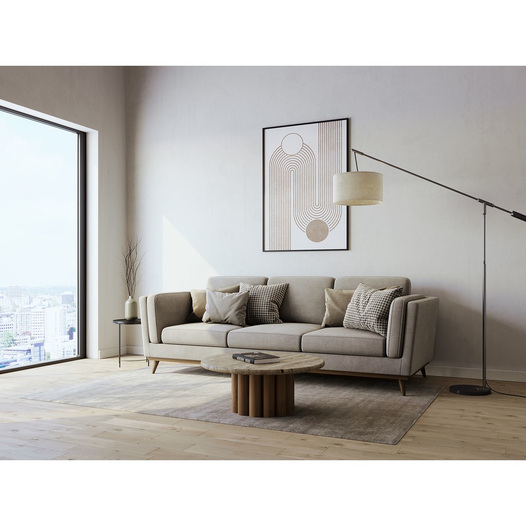 Interior Living Room Scene 3D Model – Fully Textured, Corona Ready - View 3