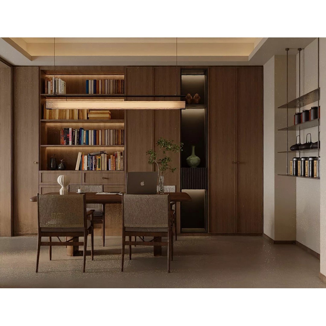 Chinese Style Living and Dining Room 3D Model – PBR Textures, FBX, OBJ - View 6