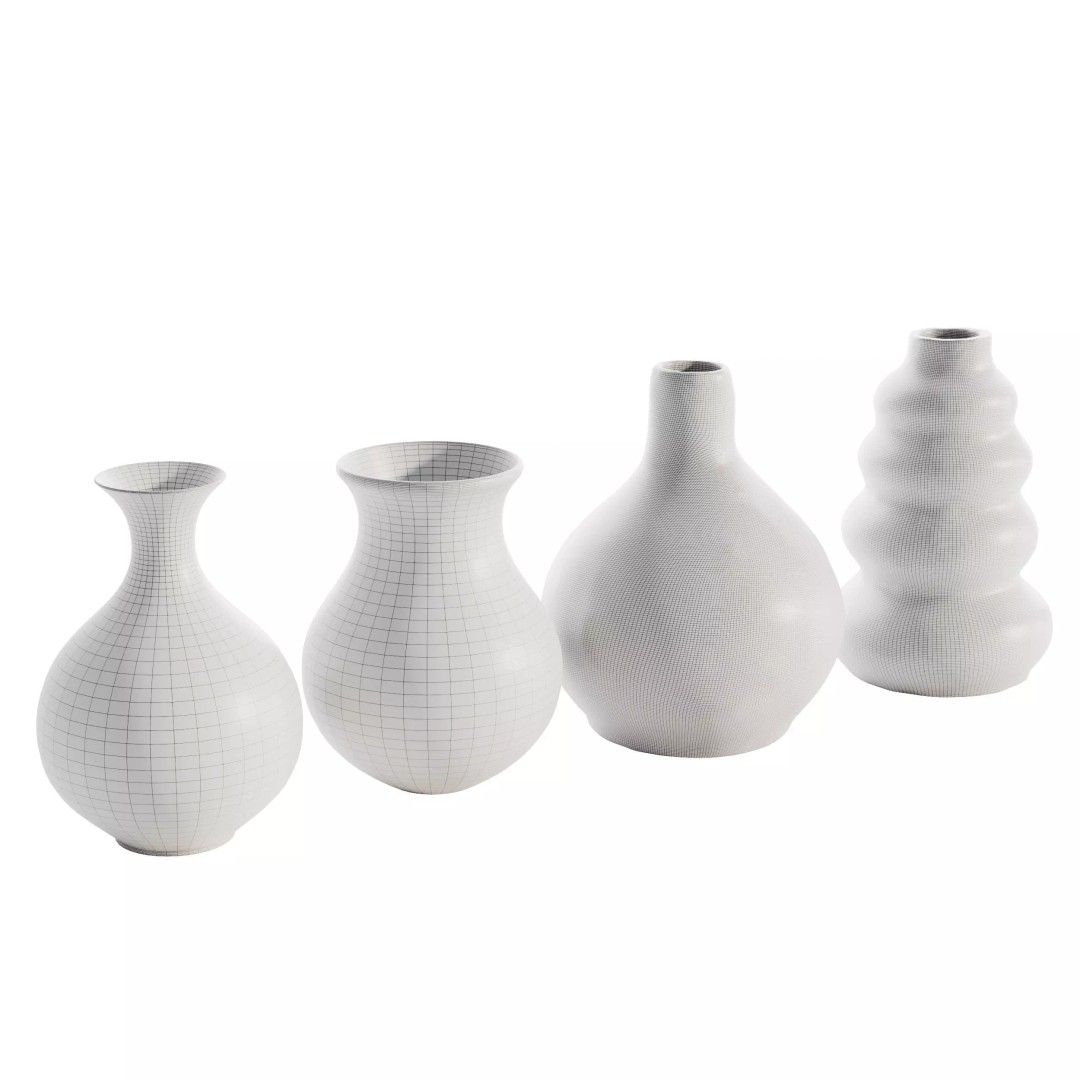 Decorative Vases 3D Model – High Poly, PBR Textures, FBX, OBJ - View 16