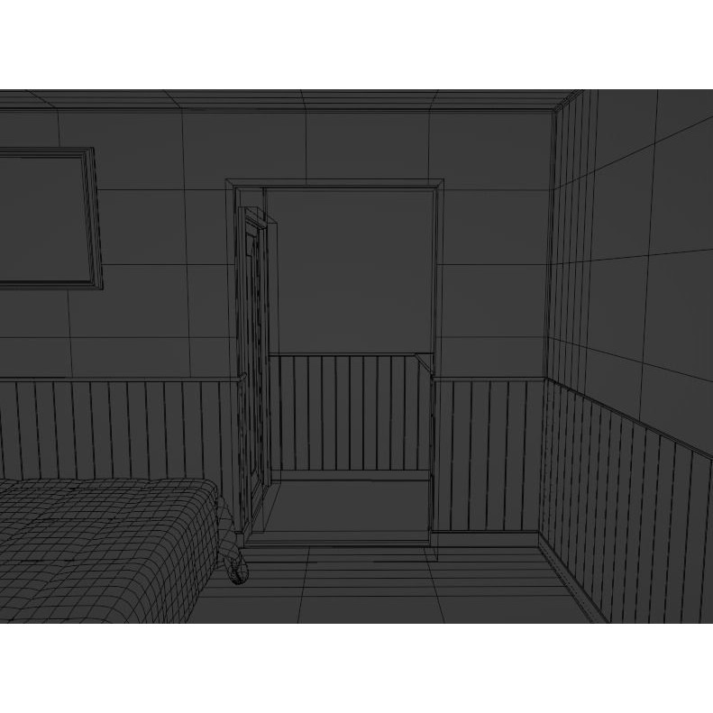 Motel Room 108 3D Model – Cozy Interior Design, PBR Textures, FBX - View 18