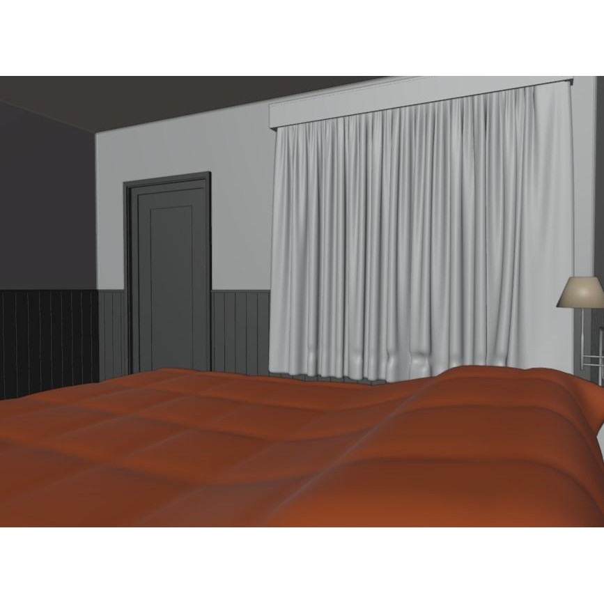 Motel Room 108 3D Model – Cozy Interior Design, PBR Textures, FBX - View 20
