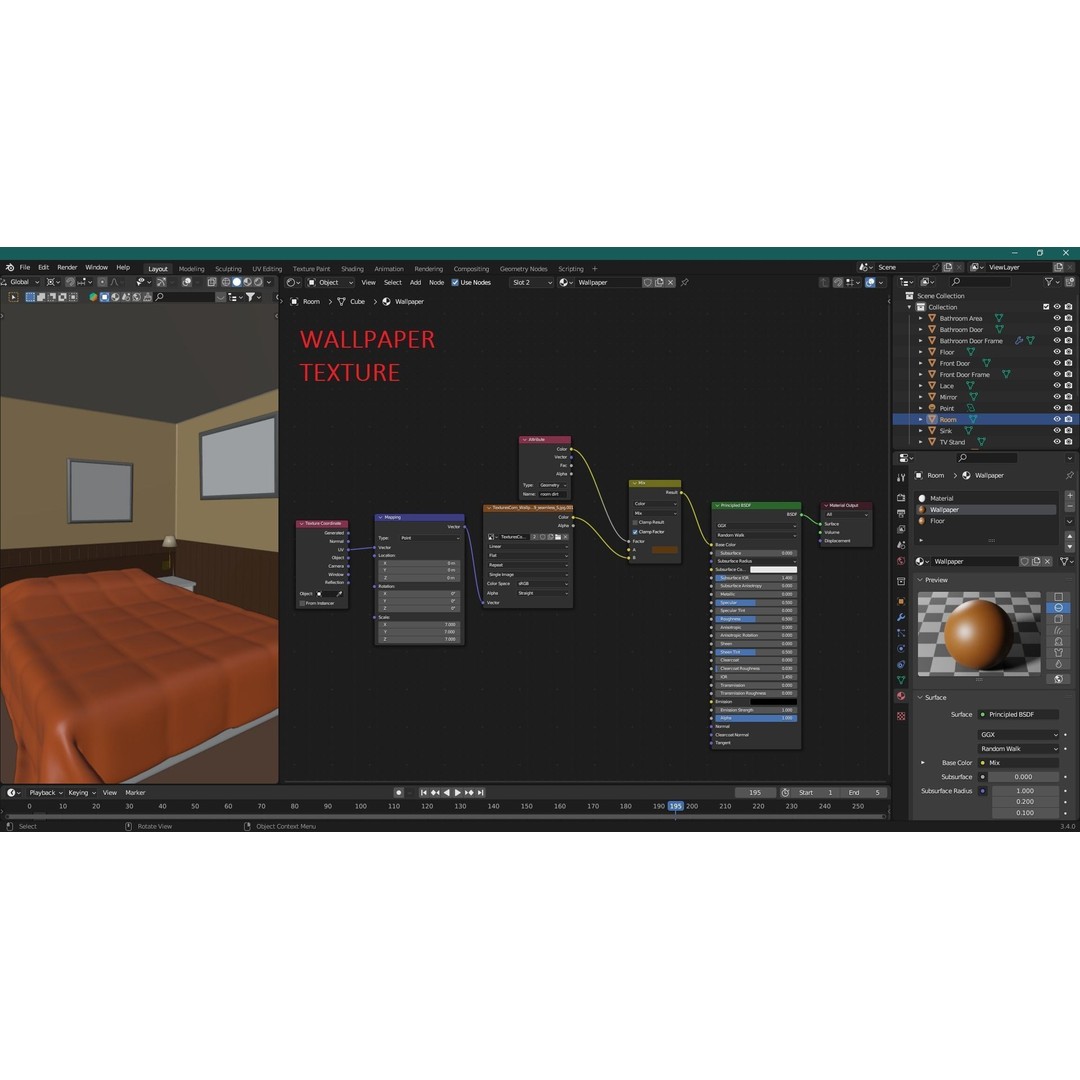Motel Room 108 3D Model – Cozy Interior Design, PBR Textures, FBX - View 23