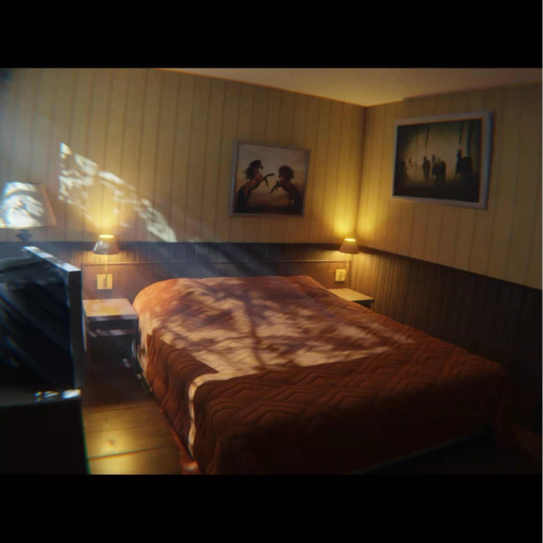 Motel Room 108 3D Model – Cozy Interior Design, PBR Textures, FBX - View 4