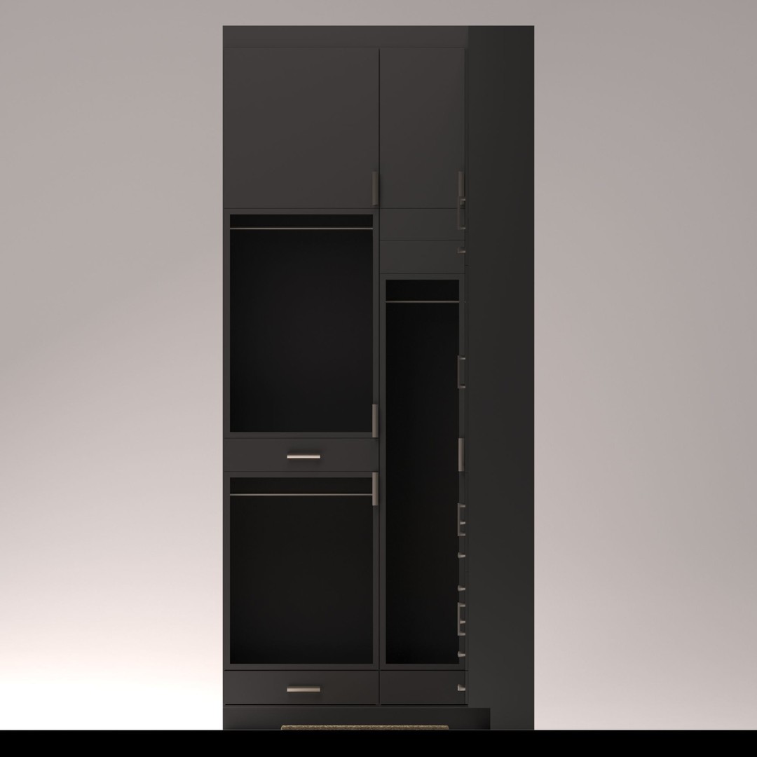 Studio Apartment 3D Model – Interior Design, 54 msq, FBX - View 10