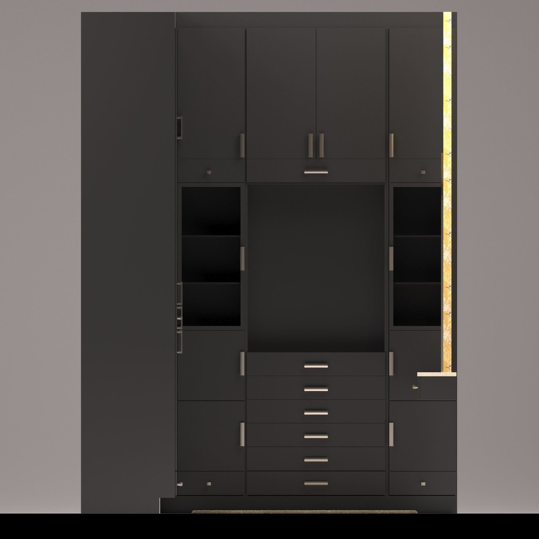 Studio Apartment 3D Model – Interior Design, 54 msq, FBX - View 11
