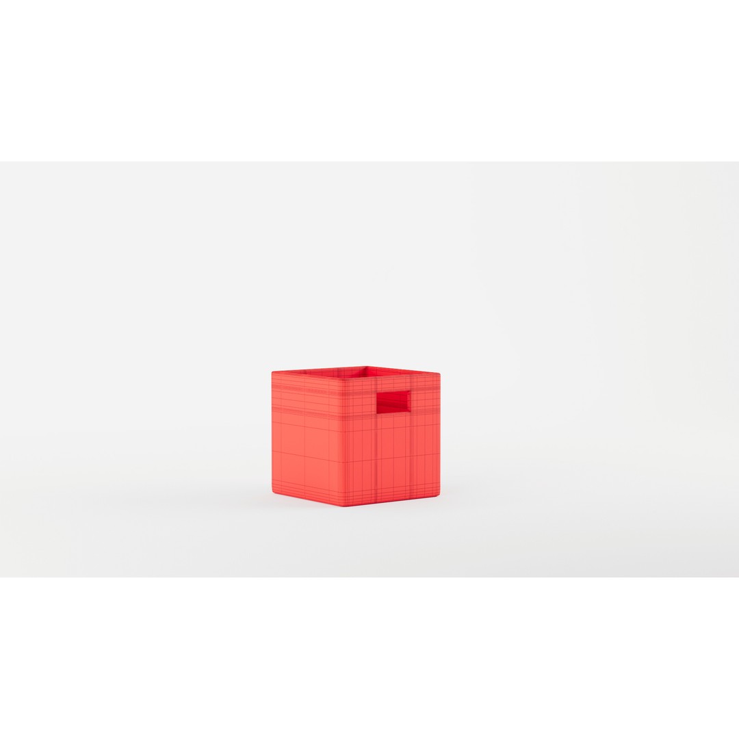 Modern Weave Storage Cubby Basket 3D Model – PBR Textures, FBX, Blender