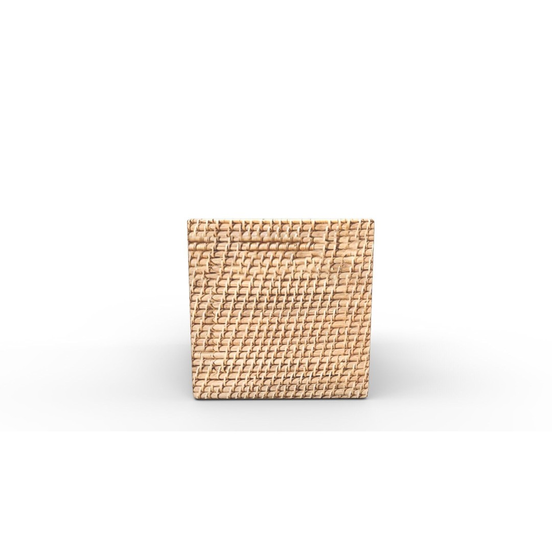 Modern Weave Storage Cubby Basket 3D Model – PBR Textures, FBX, Blender - View 3