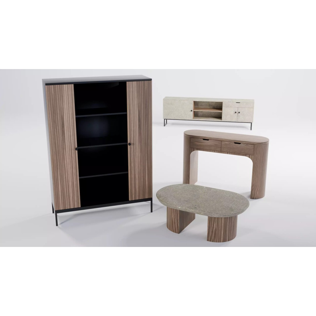 Modern Elements Furniture Collection 3D Model – PBR Minimalist Furniture Set - View 2