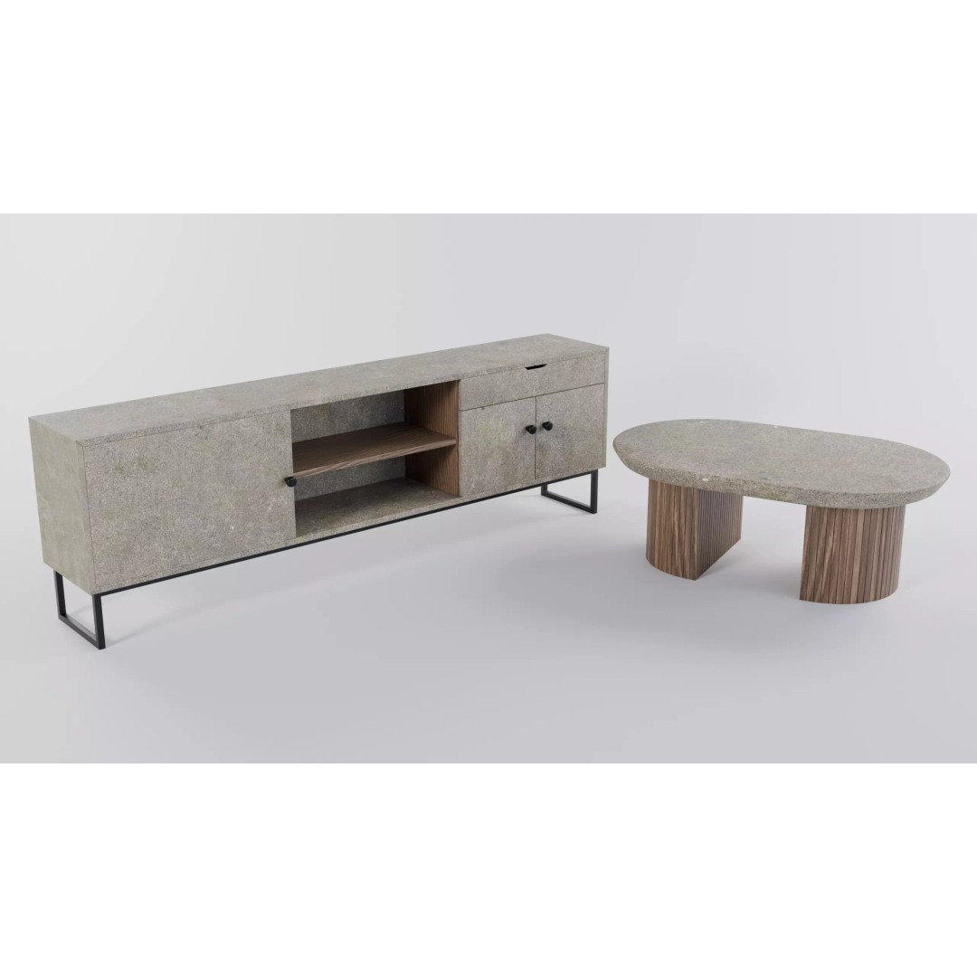 Modern Elements Furniture Collection 3D Model – PBR Minimalist Furniture Set - View 4