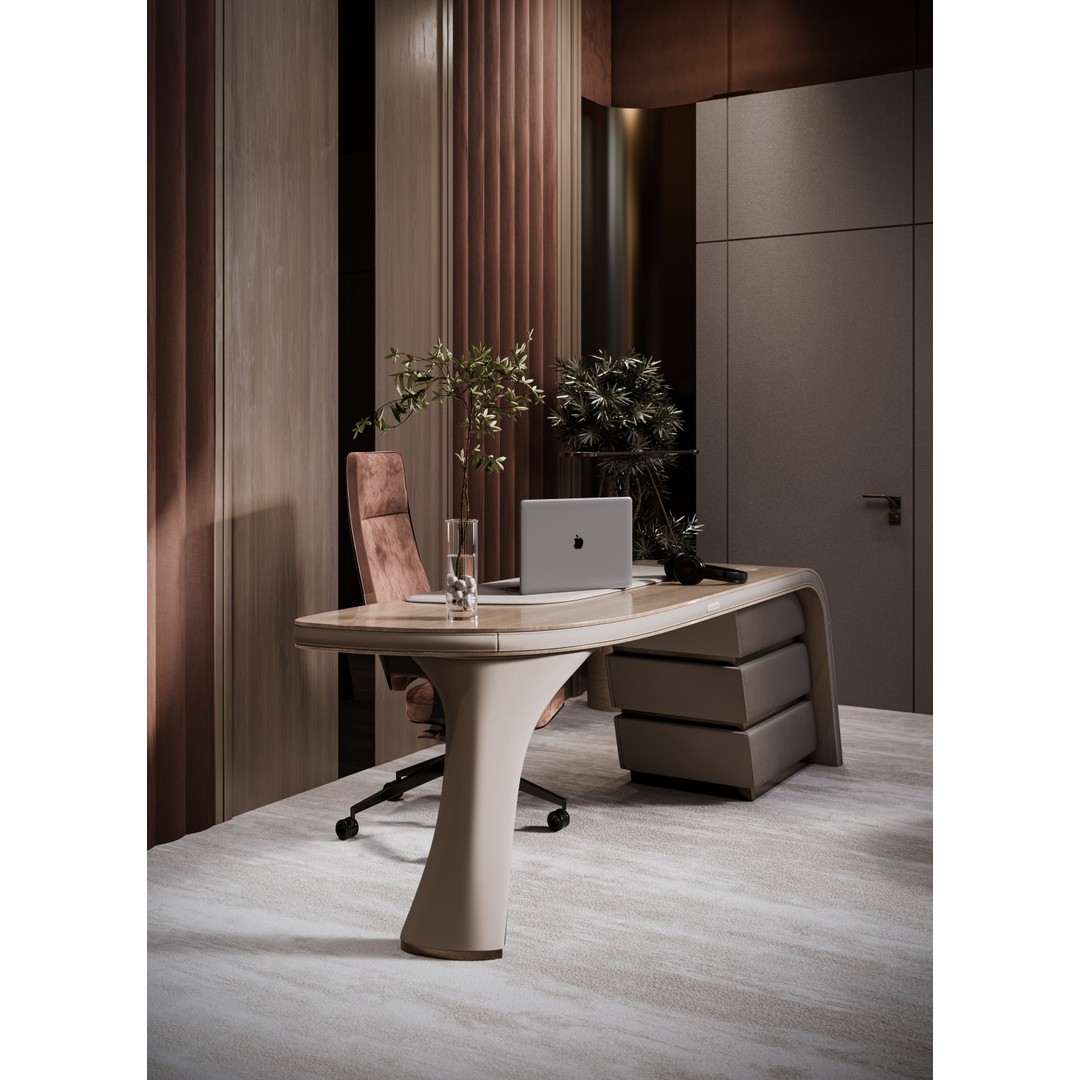 Private Villa Office 3D Model – Modern Classic Design, FBX & OBJ