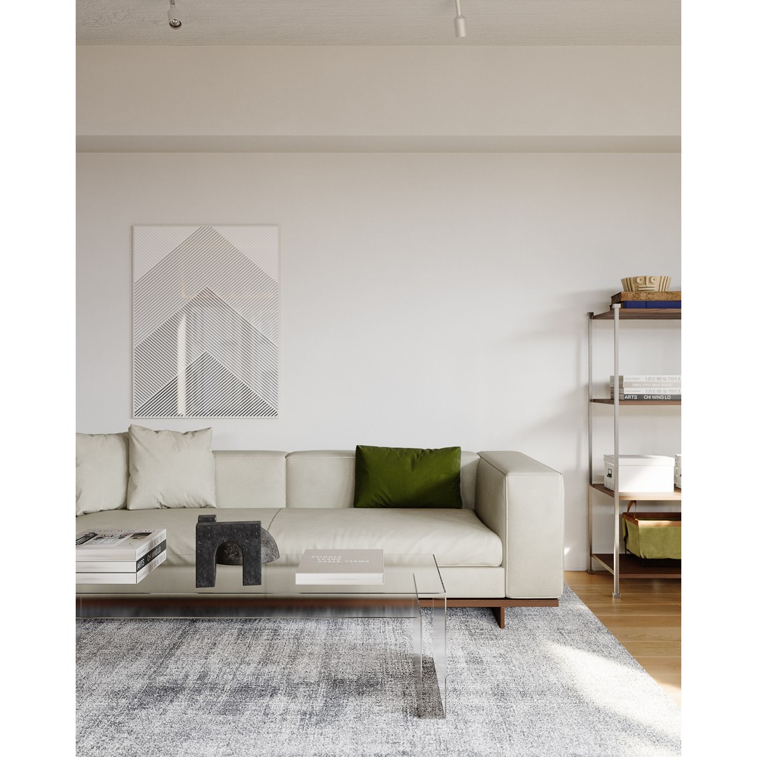 Modern Studio Scene 3D Model – Comfortable Interior with Natural Light - View 3