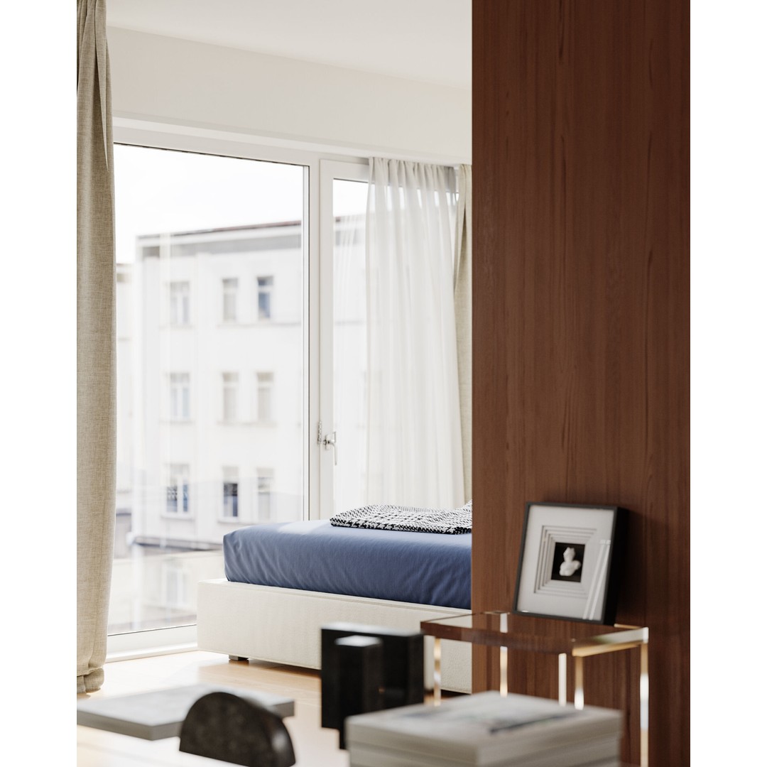 Modern Studio Scene 3D Model – Comfortable Interior with Natural Light - View 9