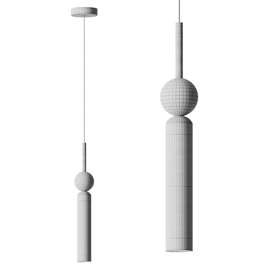STENLY ONE Pendant Light 3D Model – Modern Design, FBX & OBJ Formats - View 15