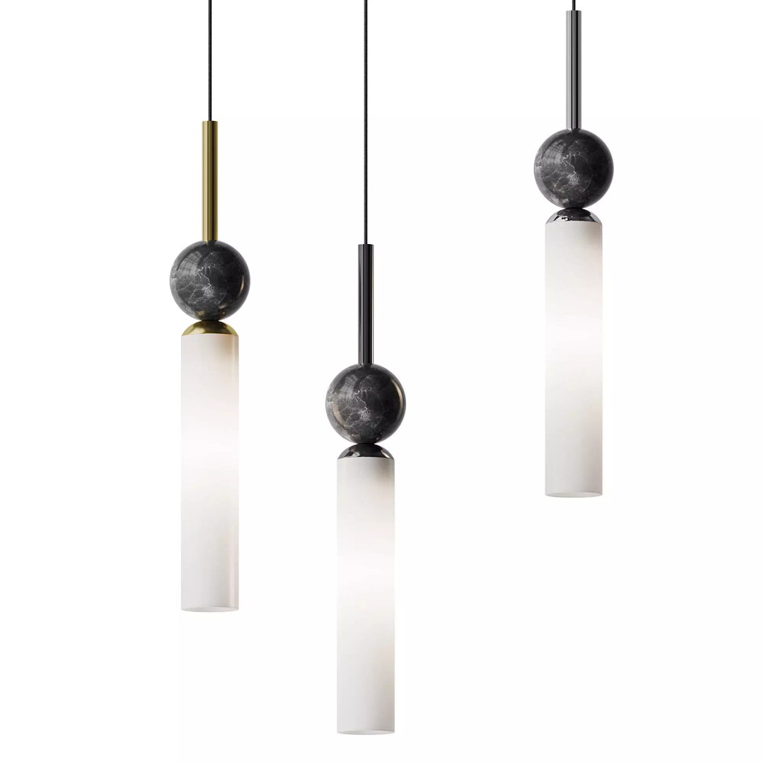 STENLY ONE Pendant Light 3D Model – Modern Design, FBX & OBJ Formats - View 2