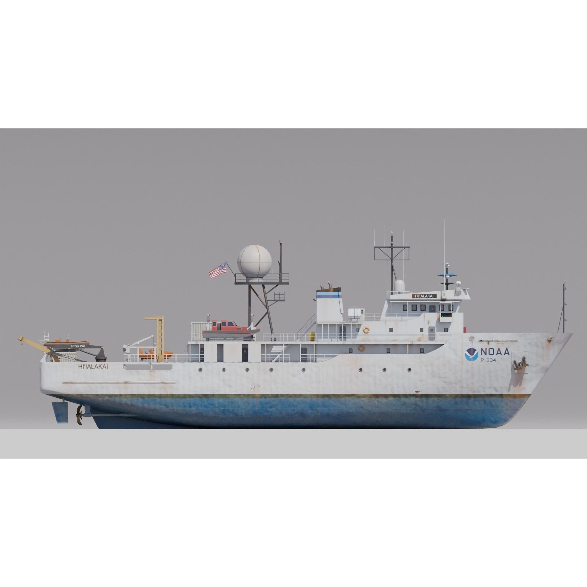 Oceanographic Research - Low-Poly Game-Ready 3D Model - View 3