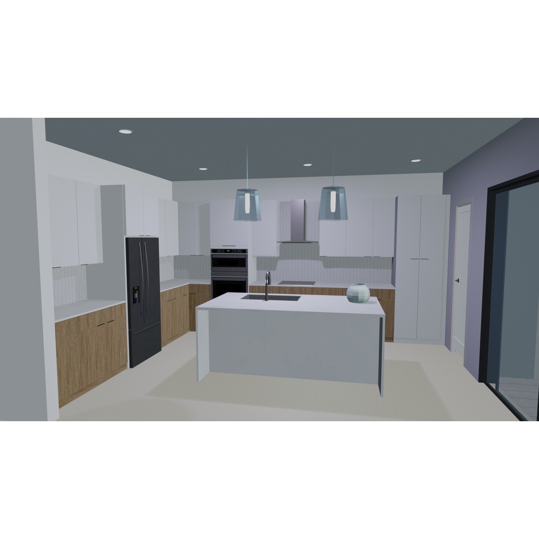 Coral Breeze Villa 3D Model – Low Poly Architectural Design, FBX